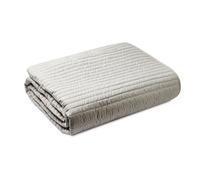 Bianca Fine Linens Bedroom Quilted Lines 220x230cm Bedspread Silver Grey