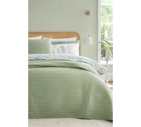 Bianca Quilted Lines 220x230cm Bedspread Sage Green
