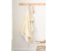 Bianca Reversible Stripe 100x150cm Cotton Jacquard Bath Sheet Yellow