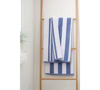 Bianca 'Reversible Stripe' Cotton Jacquard Bath Towel in Blue Bianca Blue