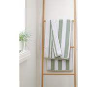 Bianca 'Reversible Stripe' Cotton Jacquard Bath Towel in Green Bianca Green
