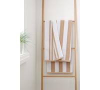 Bianca 'Reversible Stripe' Cotton Jacquard Bath Towel in Natural Bianca Natural