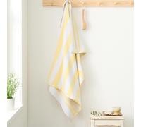Bianca Reversible Stripe Cotton Jacquard Towel Yellow - Bath Sheet - Yellow