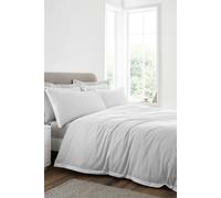 Bianca 'Seersucker Woven Stripe' 180 Thread Count Cotton Duvet Cover Set in Grey | Size: King Bianca Grey King