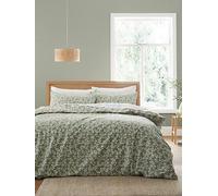 Bianca Shadow Leaves 100% Cotton 200TC Reversible Duvet Cover Bed Set Green