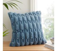 Bianca So Soft Carved Faux Fur 50x50 cm Cushion Blue