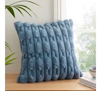 Bianca So Soft Carved Faux Fur 50X50Cm Cushion Blue