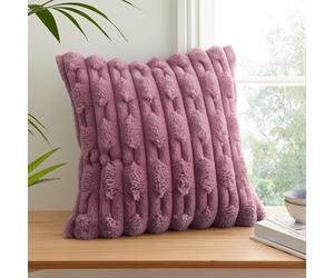 Bianca So Soft Carved Faux Fur 50x50cm Cushion Pink