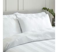 Bianca So Soft Satin Stripe Standard Pillowcase Pack of 4 White - Standard - White
