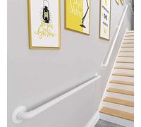 Bianca Stair Handrail Wrought Iron Indoor & Outdoor Railing Kit Wall Bracket Support Disability & Elderly Safety Grab Bar Adjustable 30 300CM