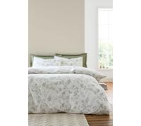 Bianca 'Thea Floral' 200 Thread Count Cotton Reversible Duvet Cover Set in Green | Size: Single Bianca Green Single