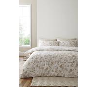 Bianca 'Thea Floral' 200 Thread Count Cotton Reversible Duvet Cover Set in Natural | Size: King Bianca Natural King