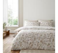 Bianca Thea Floral 200 Thread Count King Duvet Cover Set Natural
