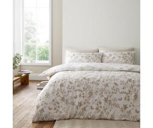 Bianca Thea Floral 200 Thread Count King Duvet Cover Set Natural
