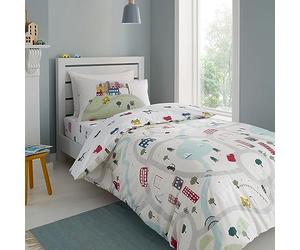 Bianca Transport Cotton Single Duvet Cover Set with Pillowcase White
