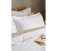 Bianca Fine Linens Waffle Cotton Circle Oxford 50x75cm + border Pack of 2 Pillow cases with envelope closure White