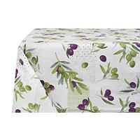 BIANCHERIAWEB Kitchen Tablecloth 140 x 240 cm with Olive RP Design, Made in Italy, Table Cloth in 100% Cotton
