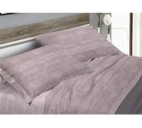 BIANCHERIAWEB Pair of Bed Pillow Cases 50 x 80 cm in 100% Cotton Bon Bon Design with Side Buttons