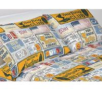 BIANCHERIAWEB Pair of Bed Pillow Cases 50 x 80 cm in 100% Cotton Vintage Design with Side Buttons