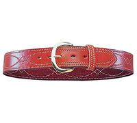 Bianchi B9 Fancy Stitched Belt Tan Brass Buckle