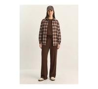 Bianco Lucci Women's Crew Neck T-Shirt & Pants Two-Piece Set in Chocolate | Size: Small Bianco Lucci Chocolate S