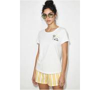 Bianco Lucci Women's Embroidered Crew Neck T-Shirt in White | Size: Medium Bianco Lucci White M