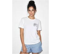 Bianco Lucci Women's Embroidered Crew Neck T-Shirt in White | Size: Medium Bianco Lucci White M