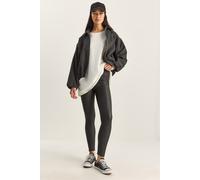 Bianco Lucci Womens Faux Leather Legging - Black