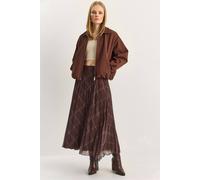 Bianco Lucci Women's High Waist Plaid Maxi Skirt | Size: Large Bianco Lucci Multicolor L