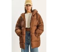 Bianco Lucci Women's Hooded Oversized Thick Puffer Jacket in Chocolate Bianco Lucci Chocolate One Size