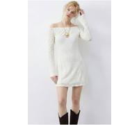 Bianco Lucci Women's Lace Off-Shoulder Mini Dress in White | Size: Small Bianco Lucci White S