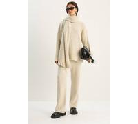 Bianco Lucci Women's Oversize Ribbed Knit Two-Piece Set in Cream Bianco Lucci Cream One Size