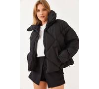 Bianco Lucci Women's Oversized Puffer Coat in Black | Size: Large Bianco Lucci Black L