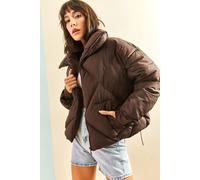 Bianco Lucci Women's Oversized Puffer Coat in Chocolate | Size: Medium Bianco Lucci Chocolate M