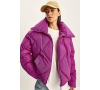 Bianco Lucci Women's Oversized Puffer Coat in Magenta | Size: Medium Bianco Lucci Magenta M