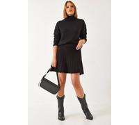 Bianco Lucci Women's Textured Knit Co-ords with Turtleneck in Black Bianco Lucci Black One Size