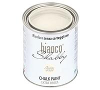 bianco Shabby® Avorio 2022 (Ivory) Water-Based Chalk Paint for All Surfaces - Extra Matt Finish (1 Litre)