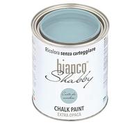bianco Shabby® Carta da Zucchero (Sugar Paper Blue) Water-Based Chalk Paint for All Surfaces - Extra Matt Finish (1 Litre)