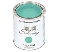 bianco Shabby® Giada (Jade) Water-Based Chalk Paint for All Surfaces - Extra Matt Finish (1 Litre)