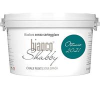 bianco Shabby® Ottanio 2021 (Ottanio Teal) Water-Based Chalk Paint for All Surfaces - Extra Matt Finish (2.5 Litres)