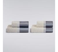 Biancoperla Lab 31 ARAN Towel Set 2 Face + 2 Guest Grisaglia