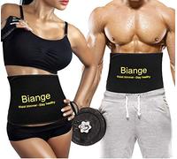 Biange Plus Size Waist Trainer for Women Men Sweat Belt Waist Trimmer Belly Band Stomach Wraps