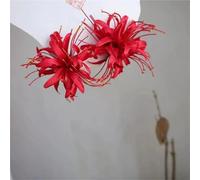 Bianhua Clip Hair Crown - Han Dynasty Inspired Accessories with Manzhu Shahua Design, Ancient Style Jewelry Hair Clip with Tassels(Manzhushahua Hairpin (1 Piece No Tassel))