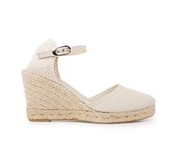 Biankina Granada Authentic Spanish Espadrille Wedge Sandals for Women - Sustainable, Eco Friendly, Vegan Shoes. Classic Style, Organic Cotton Canvas Upper, Comfy Insole, Jute Midsole, Rubber Sole.
