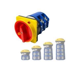 BIANMTSW 1pcs Padlock 160A Changeover Cam Switch LW26GS-160 Rotary Power Supply Off-ON Knob Isolation Master Control(4P 16Terminals) BIANMTSW