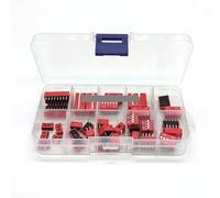 BIANMTSW 35PCS Dip Switch Kit In Box 1 2 3 4 5 6 8 Way 2.54mm Toggle Switch Snap Switches Mixed Kit Each 5PCS Combination Set BIANMTSW