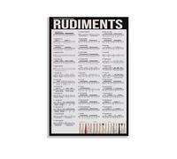 BIANMTSW 40 Essential Snare Drum Rudiments Poster - Complete Chart for Drummers & Percussion Students | Music Studio Wall Art & Practice Room Reference BIANMTSW(Framed,08x12inch(20x30cm))