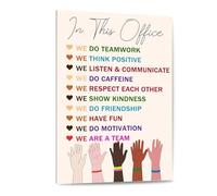 BIANMTSW Corporate Teamwork Canvas Art - Inspirational Poster for Workplace Motivation, Office Wall Decor for Conference Room and Team Rooms Framed,08x12inch(20x30cm)