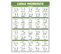BIANMTSW Essential Cable Exercises Poster - Workout Chart with Variations & Techniques, Must-Have Reference for Fitness Class, Gym Wall, or Personal Use Framed,16x24inch(40x60cm)