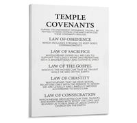 BIANMTSW Essential LDS Doctrines & Temple Guide, Unframed Canvas Poster, for Melchizedek Priesthood, Relief Society, Study Framed,16x24inch(40x60cm)
